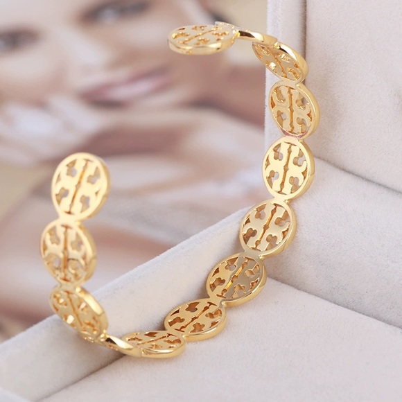Tory Burch Adjustable Logo Cuff Bracelet - Picture 3 of 10